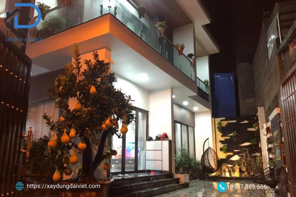 ảnh thực tế biệt thự 2 tầng mái nhật