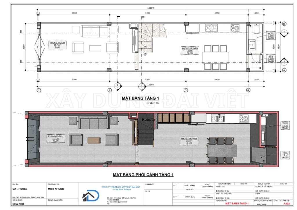 Mặt bằng tầng 1