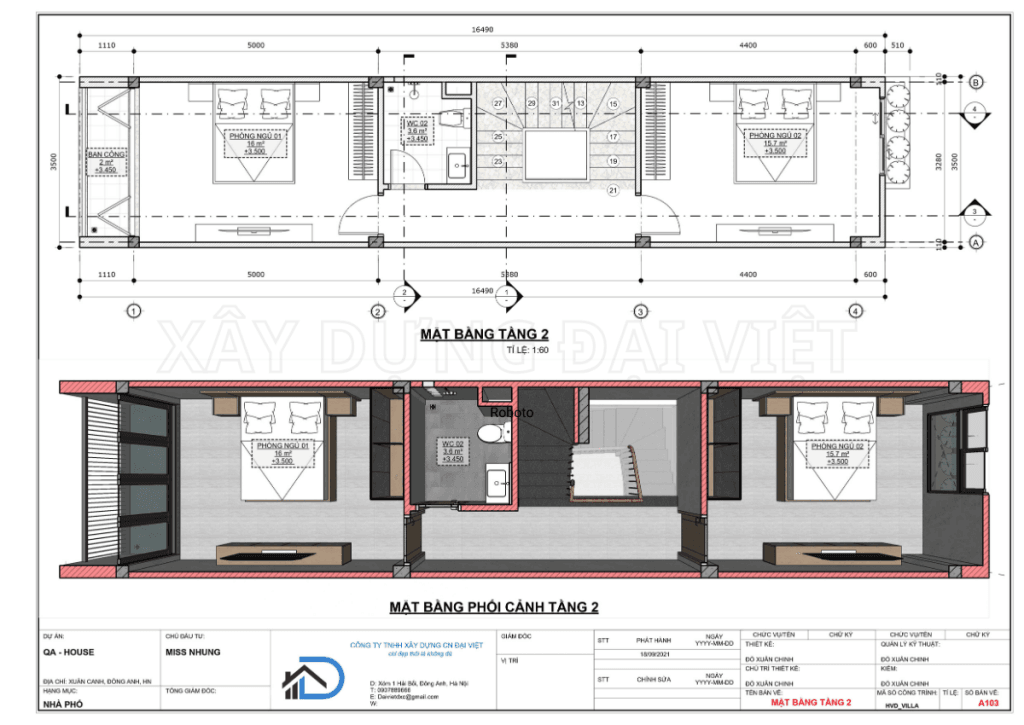Mặt bằng tầng 2