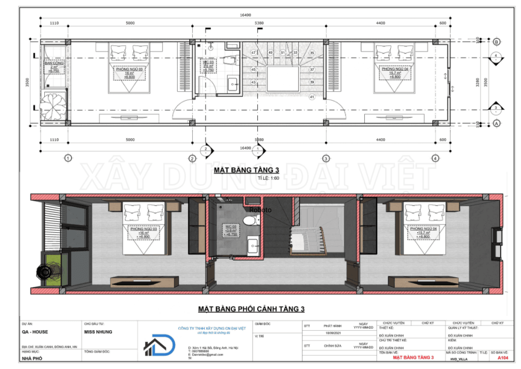 Mặt bàng tầng 3