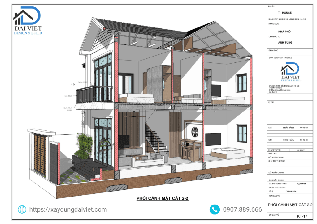 Mặt cắt công trình