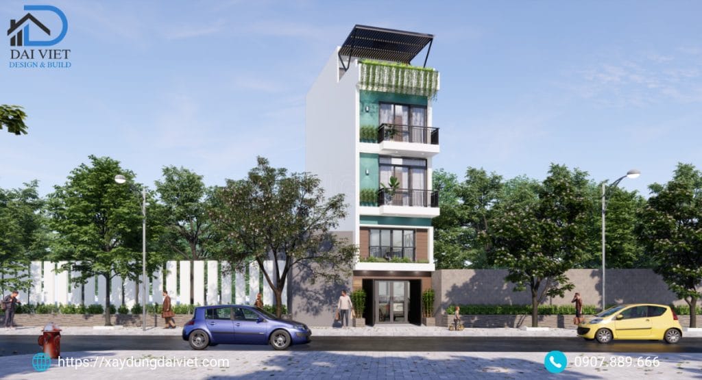 Nhà phố 4 tầng 1 tum