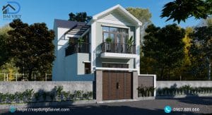 Nhà phố 2 tầng mái thái hiện đại