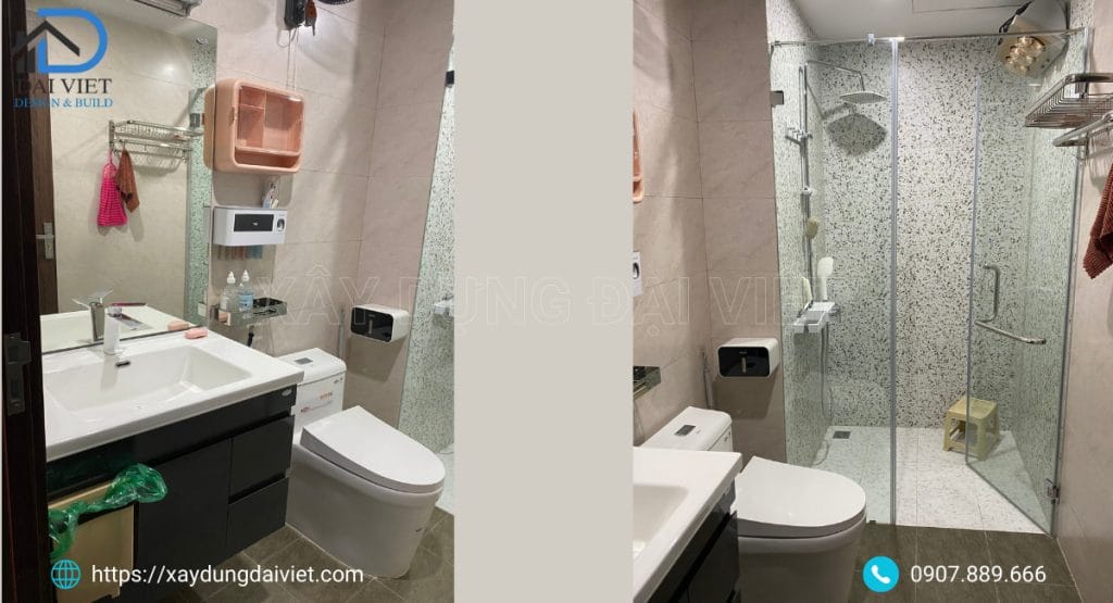 Ảnh thi công phòng vệ sinh