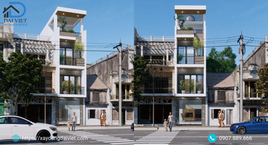 Nhà phố 4 tầng hiện đại