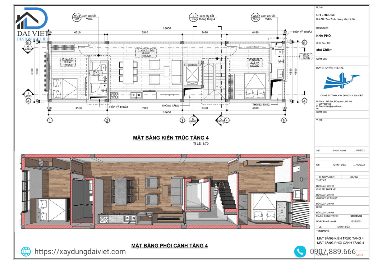 Mặt bằng tầng 4