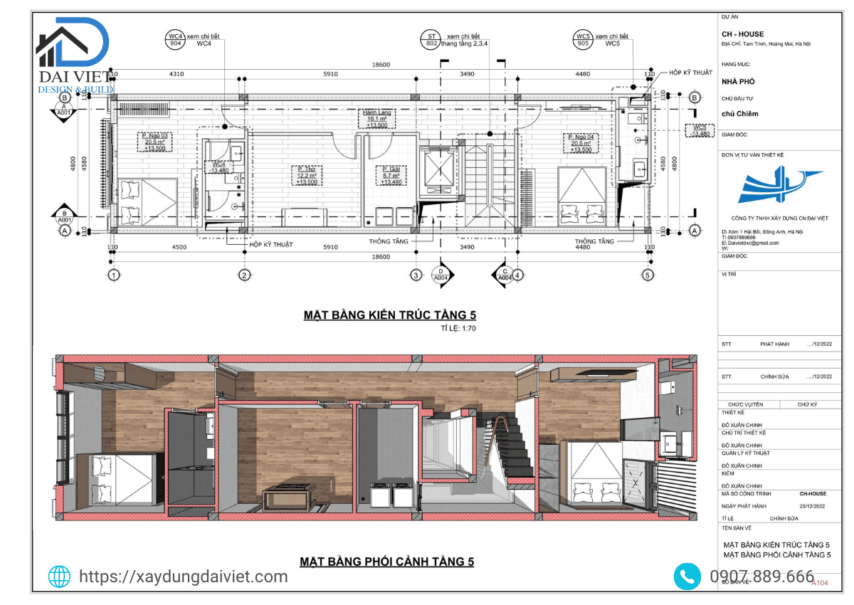 Mặt bằng tầng 5