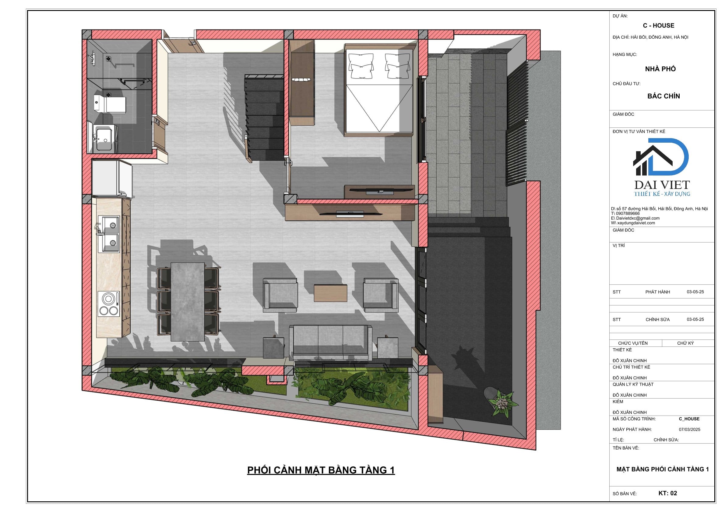 Mặt bằng tầng 1